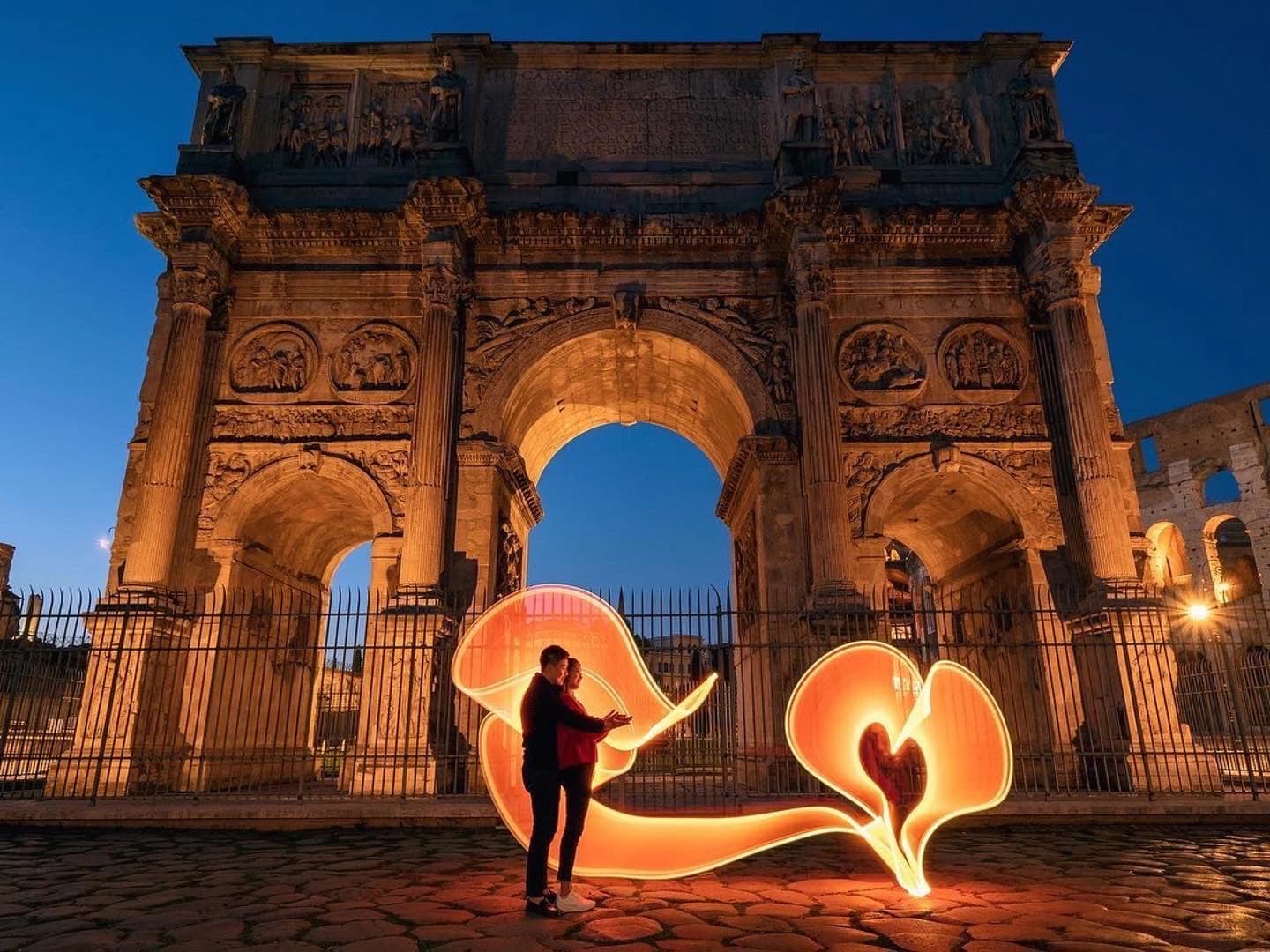 Light Painting photoshoot in Italy