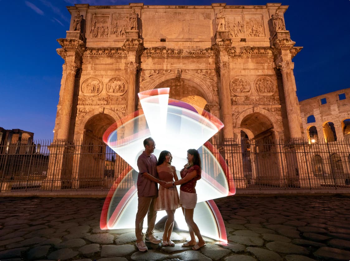 Light Painting photoshoot in Italy