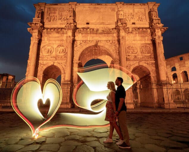 Light Painting photoshoot in Italy